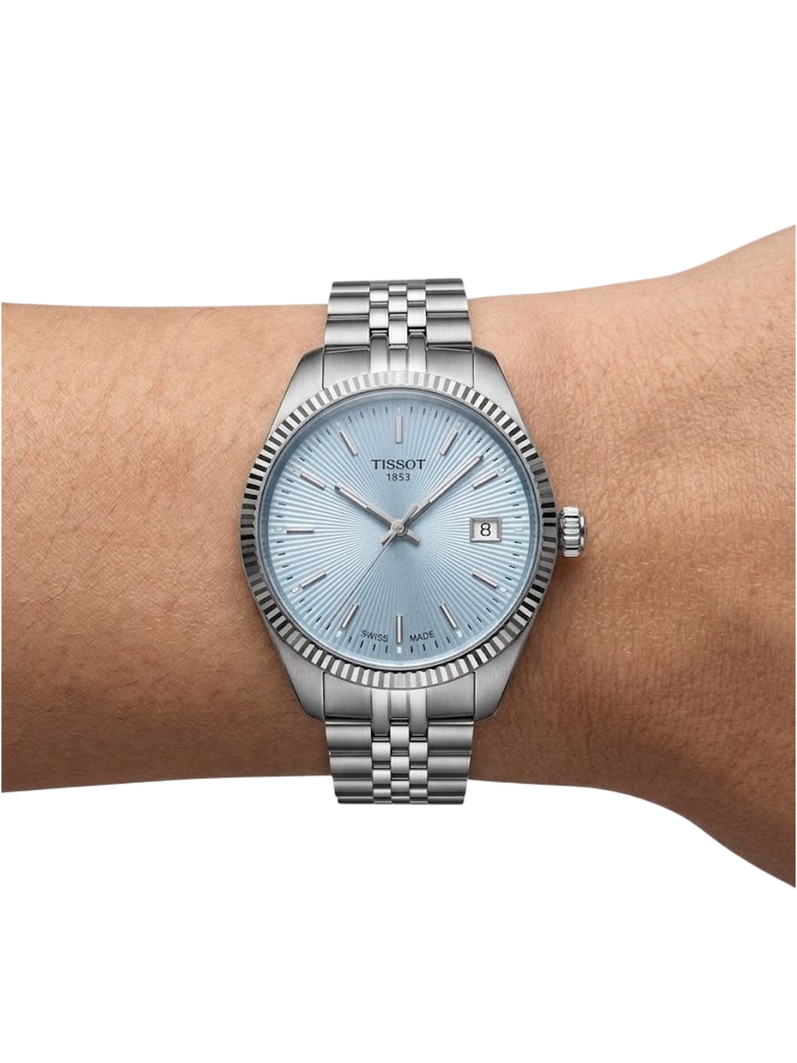 Tissot Ballade Damenuhr silber hellblau T156.210.11.351.00
