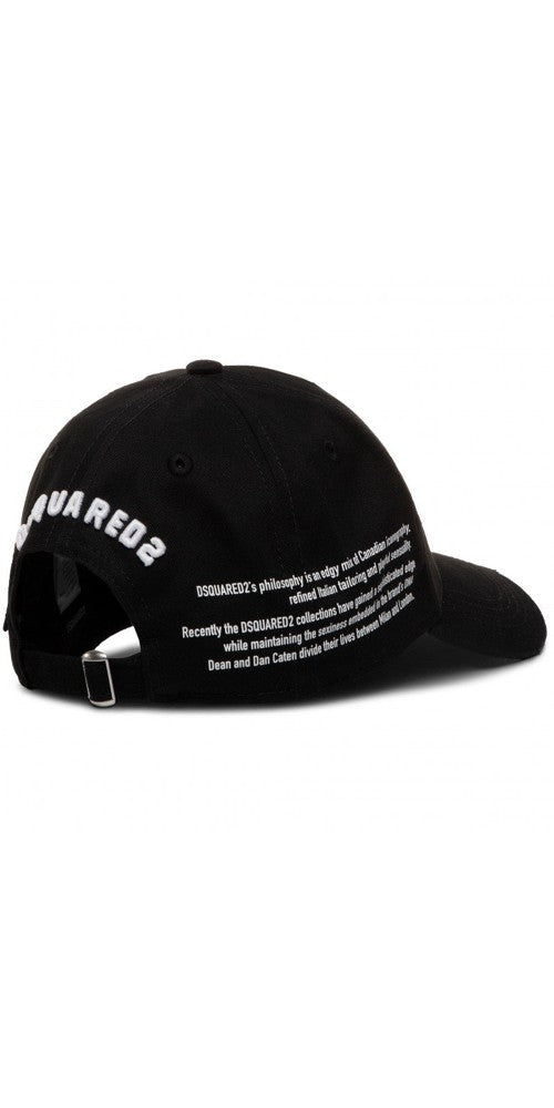 Dsquared2 Embroidered Baseball Cap Schwarz Unisex