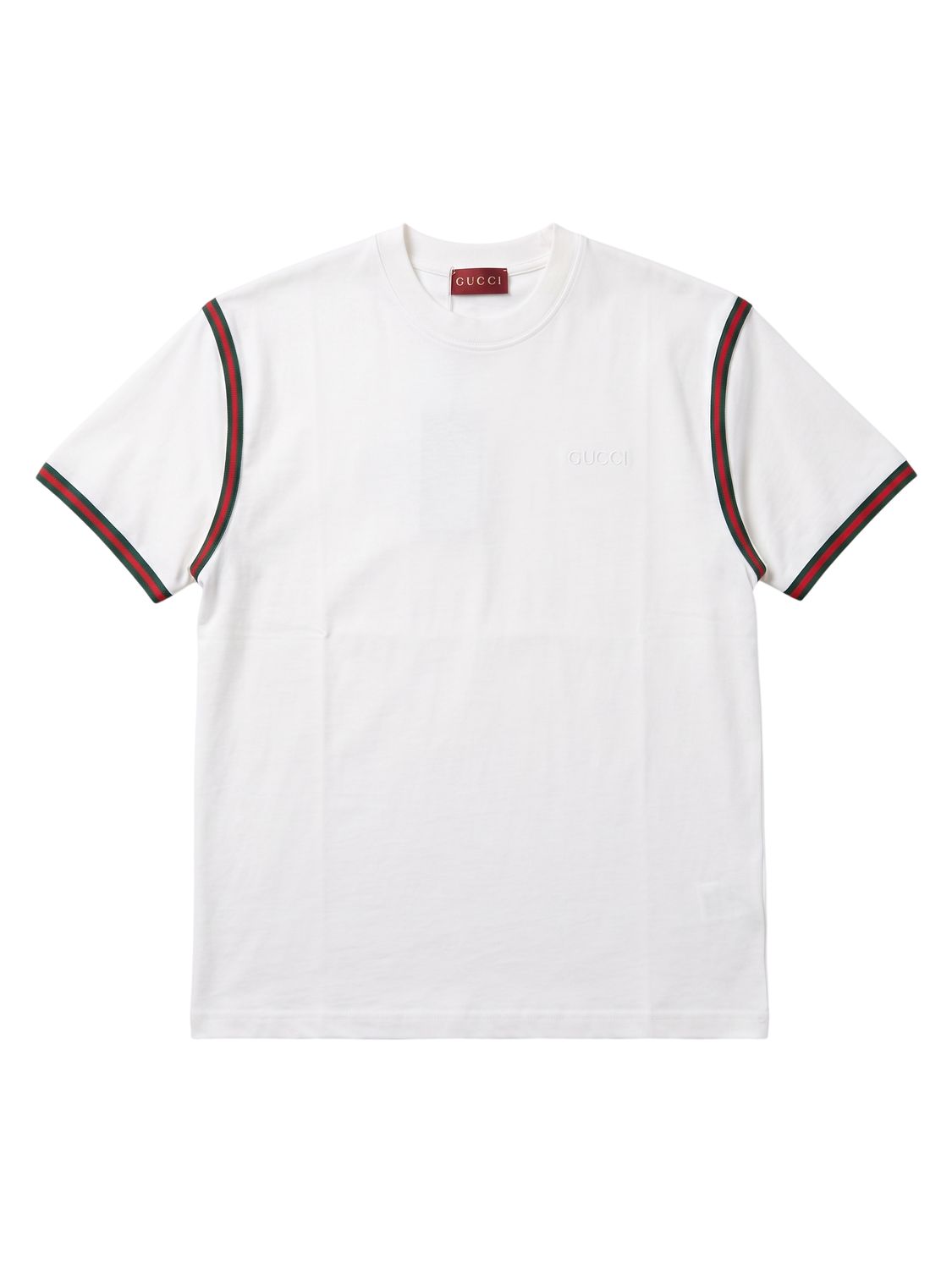 Gucci Baumwoll Jersey T-Shirt mit Bestickungen