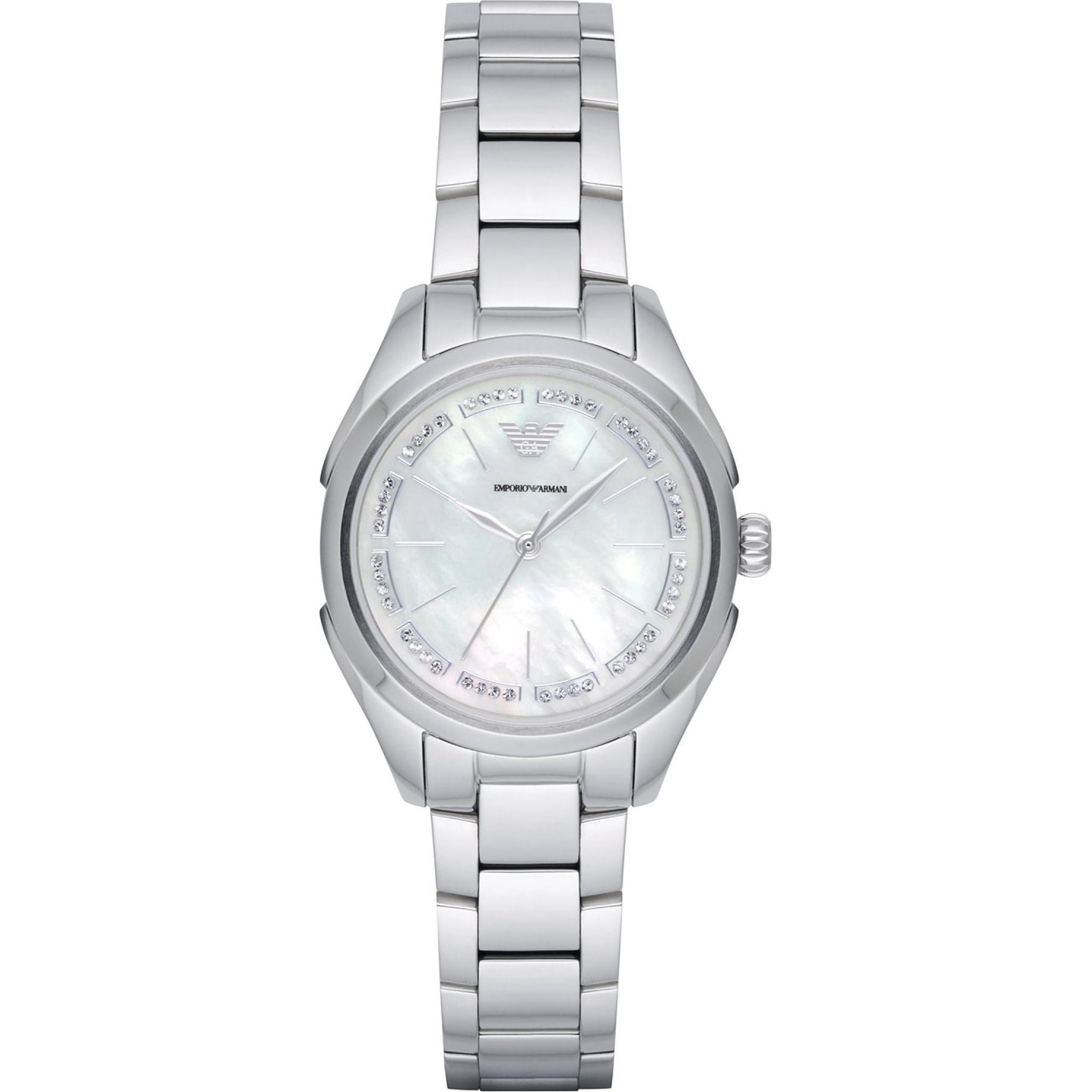 Emporio Armani Damenuhr silber zeitlose Eleganz für stilbewusste Damen