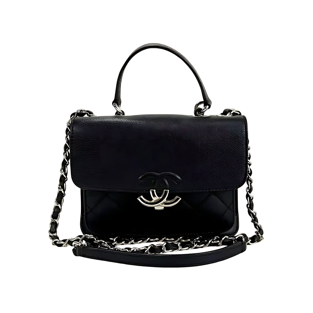 CHANEL CC Box Flap A98646 Medium Caviar-Kalbsleder Schwarz