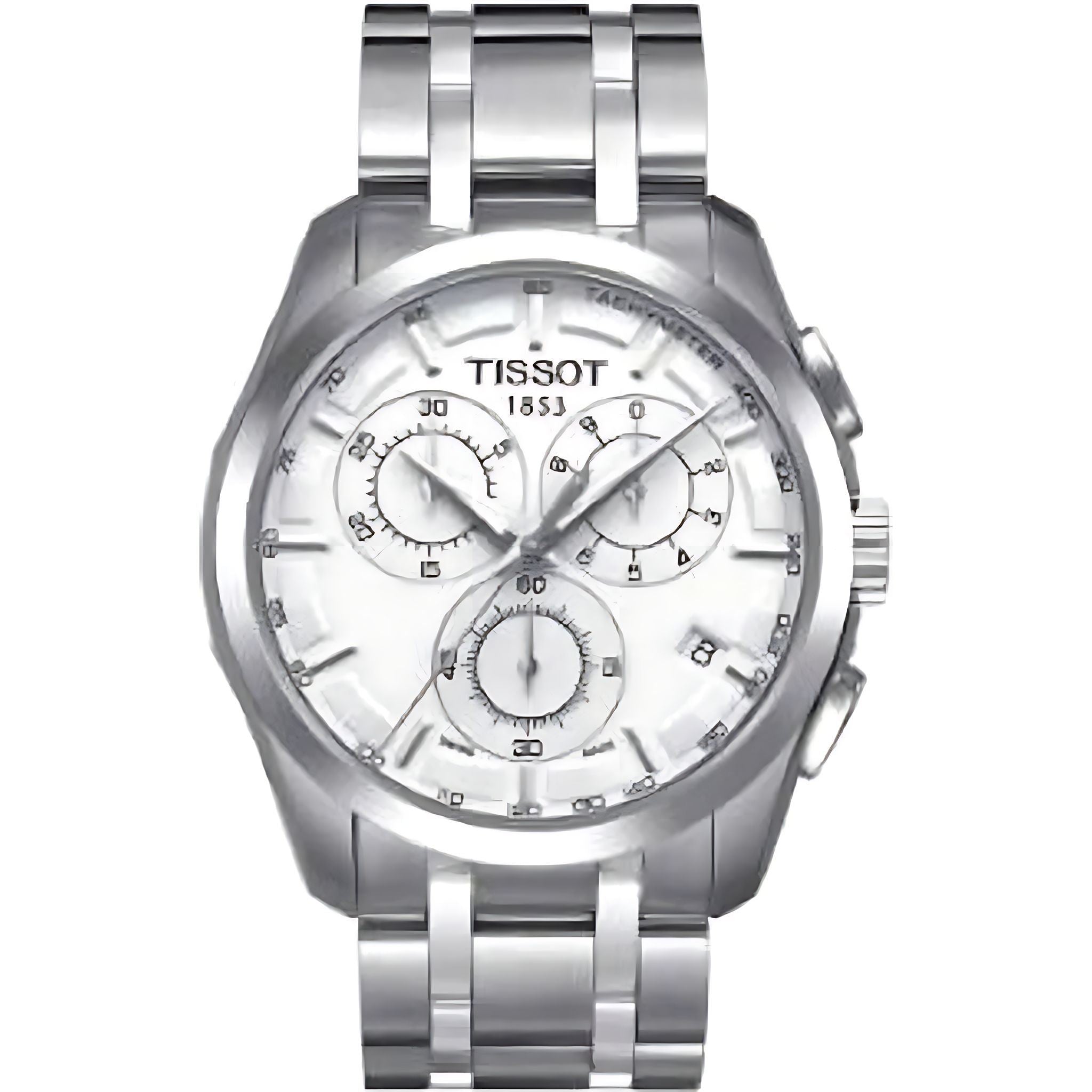 Tissot Couturier Herrenuhr Chronograph silber Edelstahl