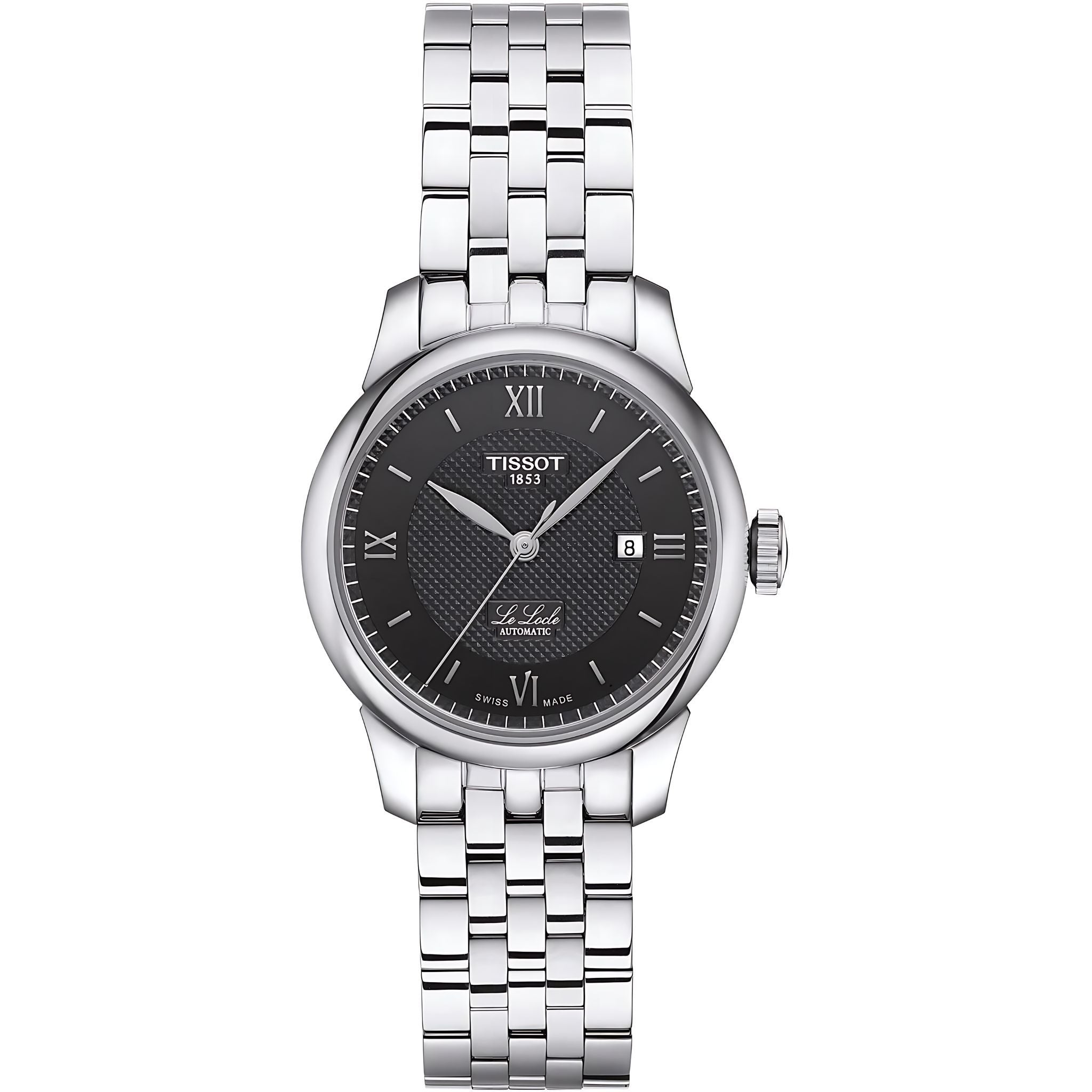 Tissot Le Locle Automatic Lady  Damenuhr silber schwarz Edelstahl