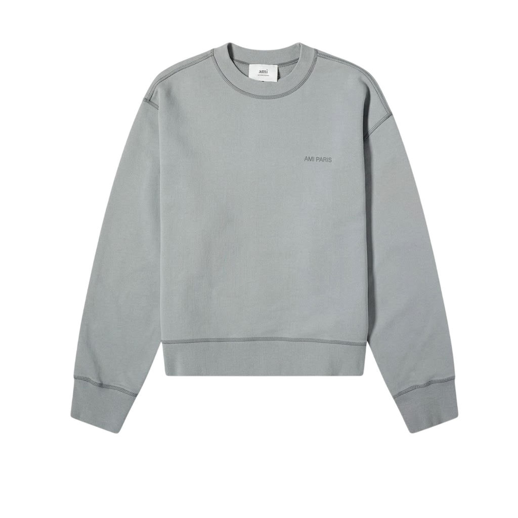 Ami Paris Ami de Coeur Fade Out Pullover Grau Herren