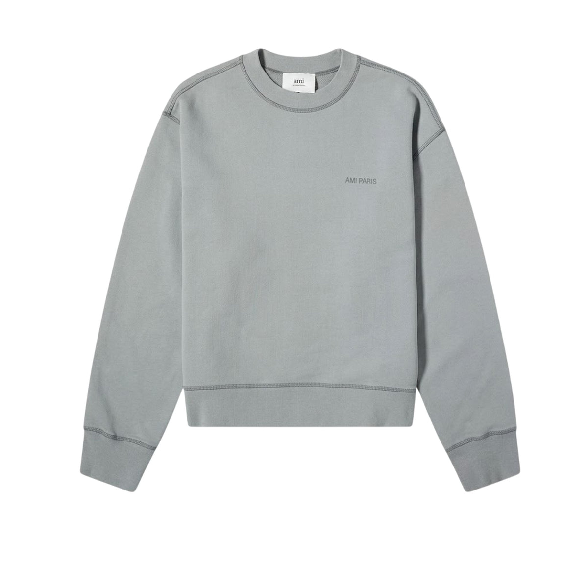 Ami Paris Ami de Coeur Fade Out Pullover Grau Herren
