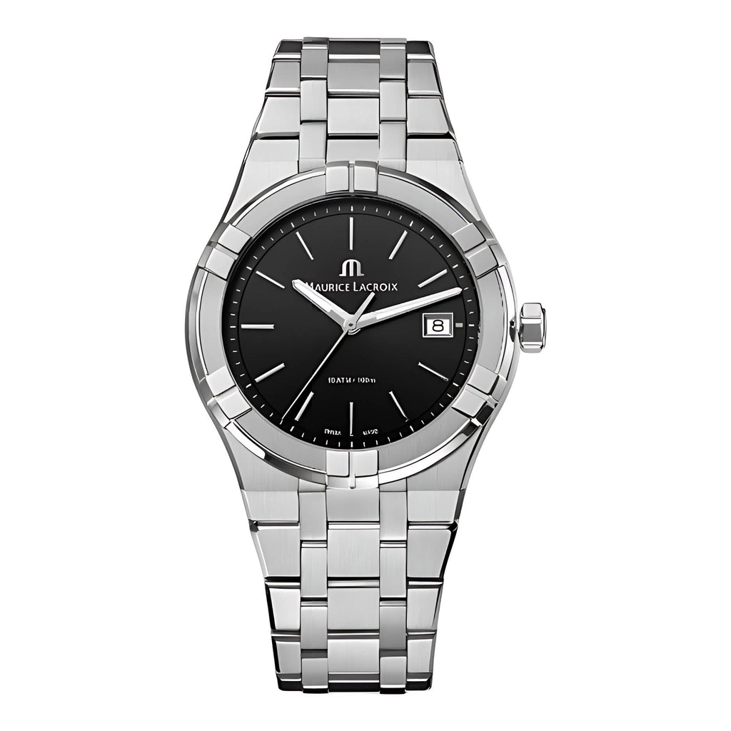 Maurice Lacroix AIKON Quartz Date 40 mm Schwarz Edelstahl AI1108-SS002-330-1