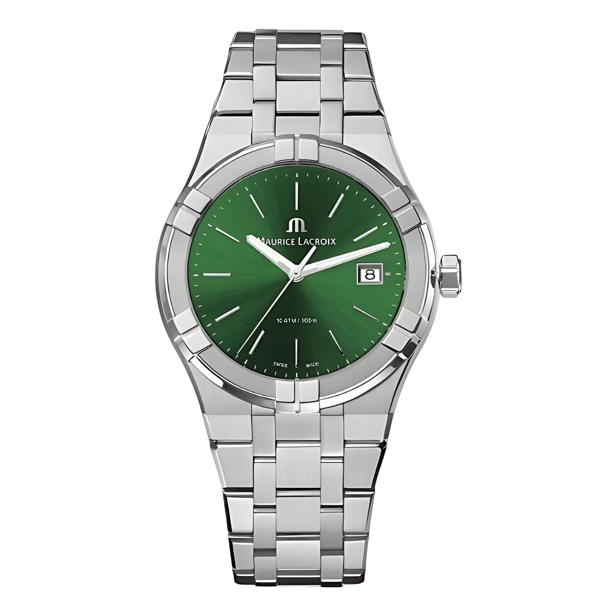 Maurice Lacroix AIKON Quartz Date 40 mm Grün Edelstahl AI1108-SS002-630-1