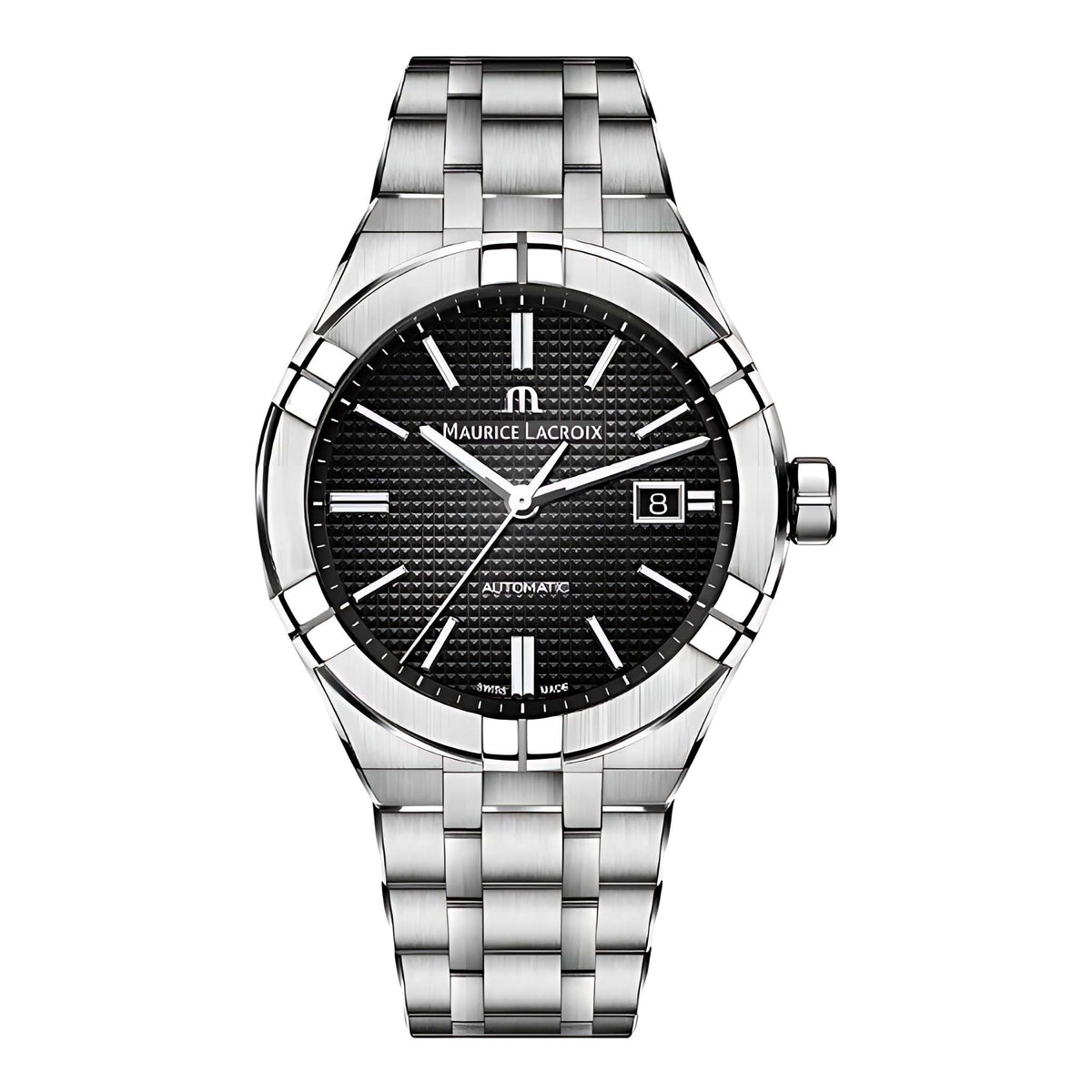 Maurice Lacroix AIKON Automatic Date 42 mm Herrenuhr Schwarz AI6008-SS002-330-1
