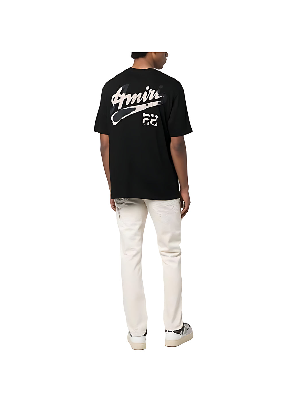 Amiri 22 Logo Print T-Shirt Schwarz Herren