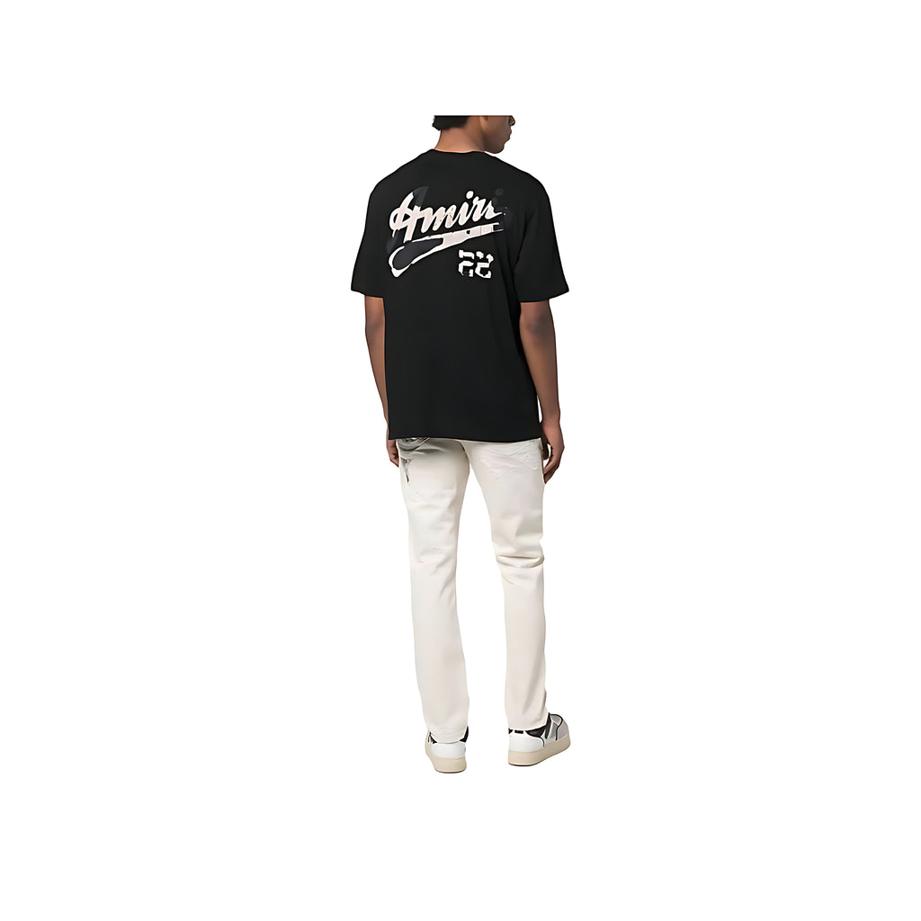 Amiri 22 Logo Print T-Shirt Schwarz Herren