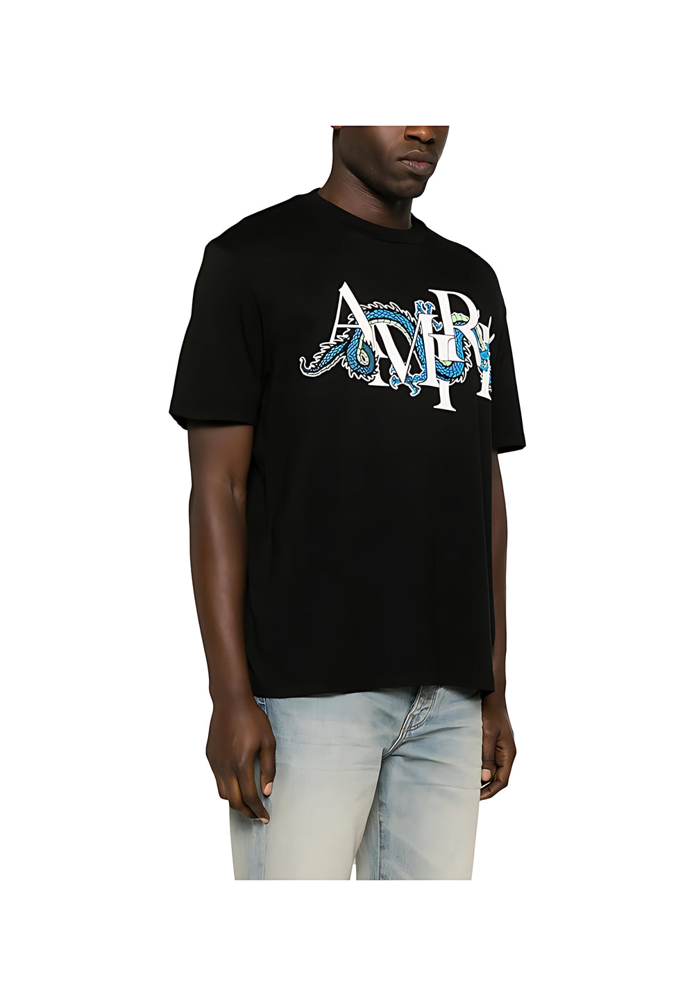 Amiri T-Shirt mit Drachen Print Schwarz Herren