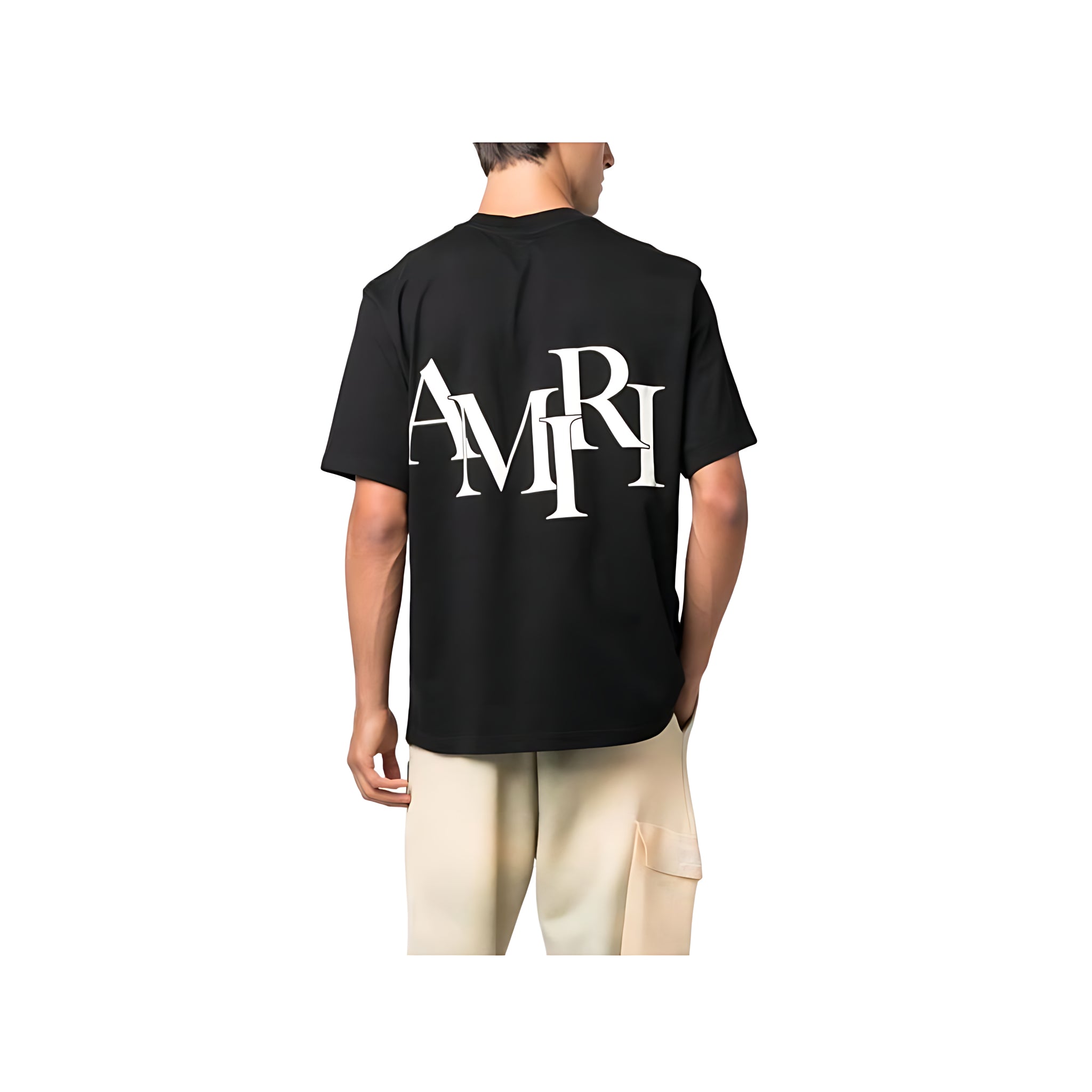 Amiri Logo Print T-Shirt Schwarz Herren