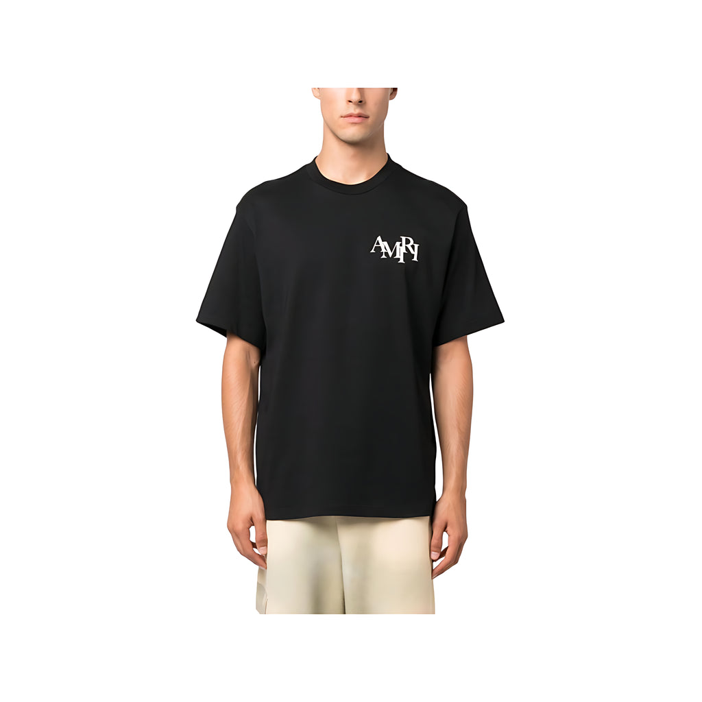 Amiri Logo Print T-Shirt Schwarz Herren