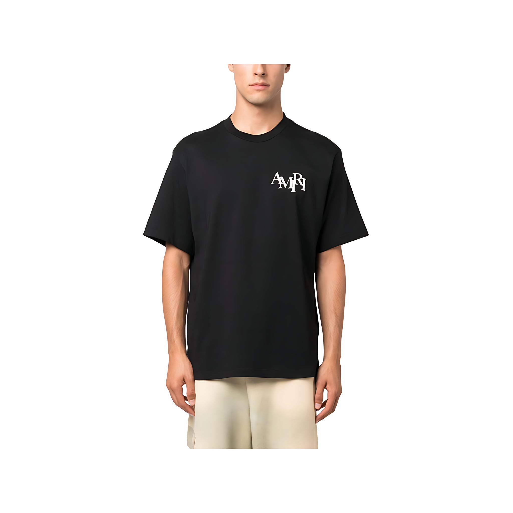 Amiri Logo Print T-Shirt Schwarz Herren