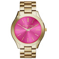 Michael Kors Slim Runway Lady Damenuhr gold pink Edelstahl