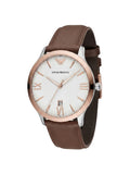 AR11211 Emporio Armani Giovanni Herrenuhr Quarz Edelstahl Lederarmand