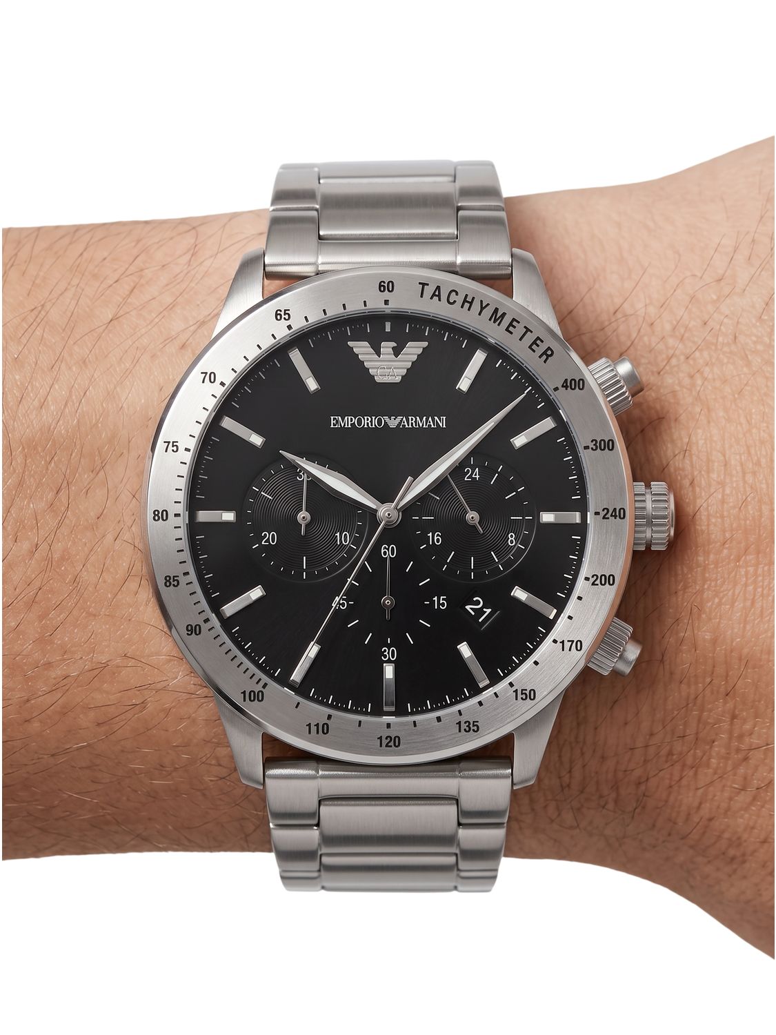 Emporio Armani Mario Chronograph Edelstahl Schwarz AR11241