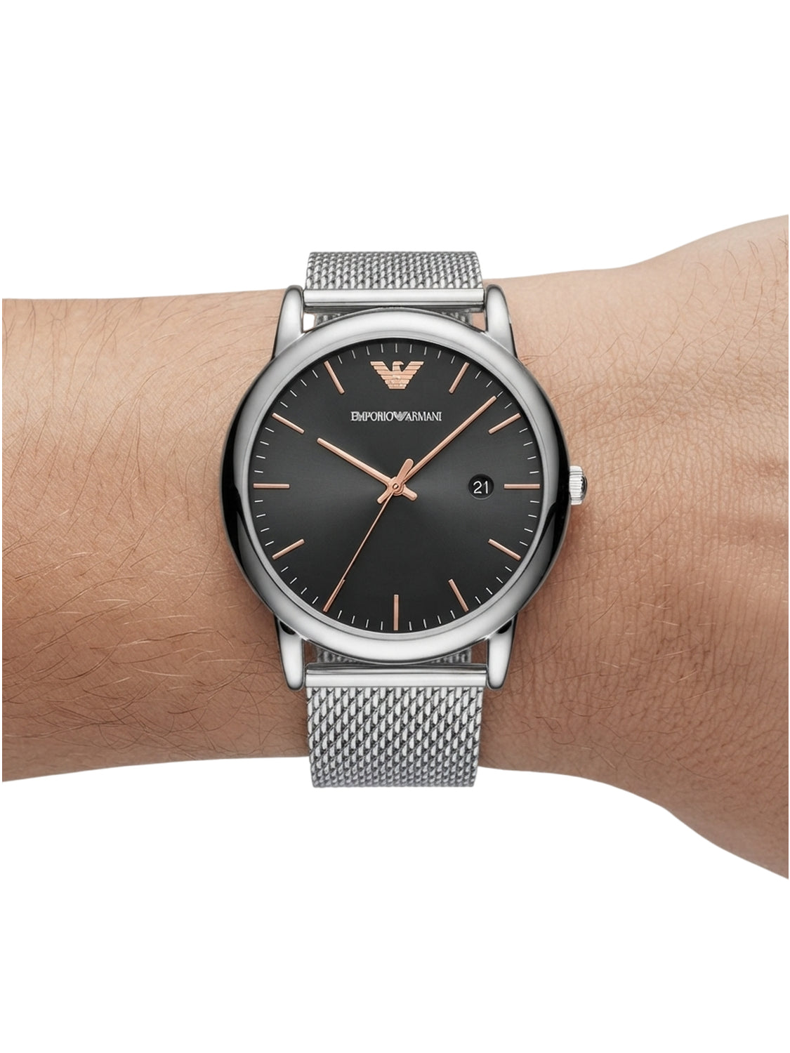 AR11272 Emporio Armani Luigi Herrenuhr Edelstahl Silber Schwarz
