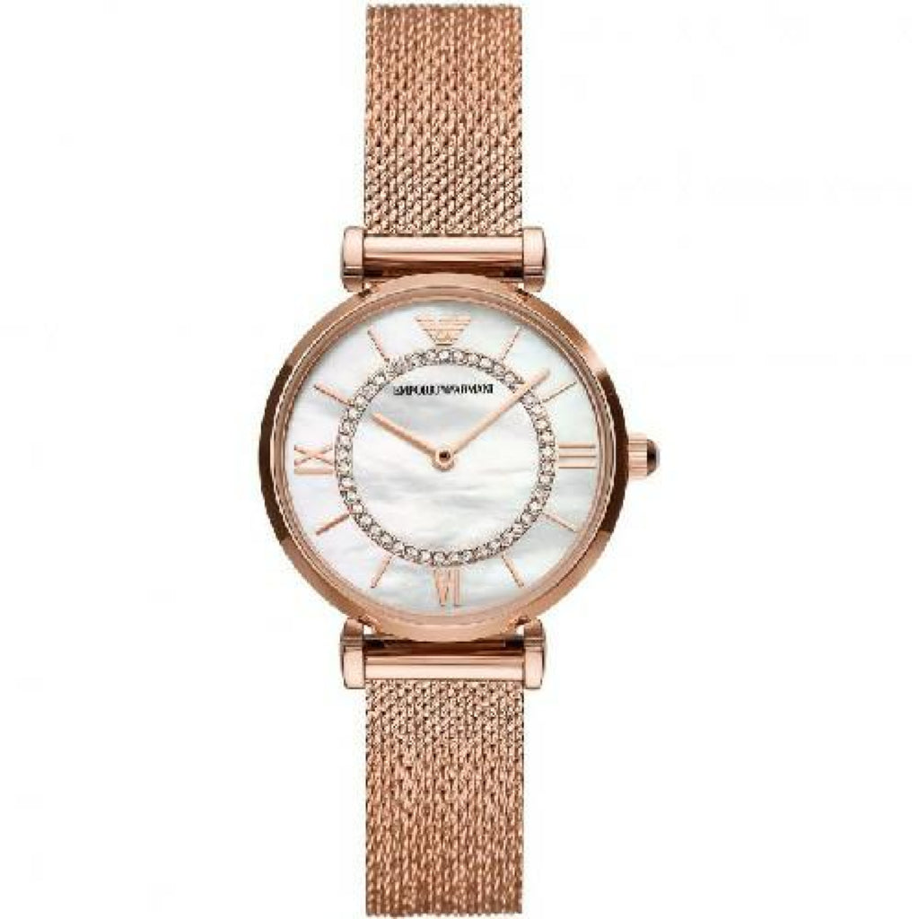 Emporio Armani Gianni T Bar Damenuhr roségold silber