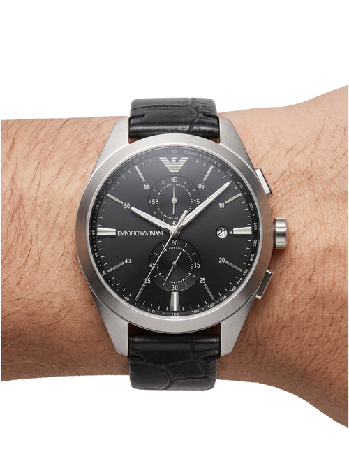 AR11542 Emporio Armani Herren Chronograph Quarz Lederarmband
