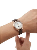 AR11568 Emporio Armani Damenuhr Quarz Mondphase Leder Kristalle