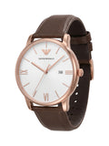 AR11572 Emporio Armani Herrenuhr Quarz Edelstahl Leder Braun