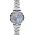Emporio Armani Damenuhr silber roségold hellblau