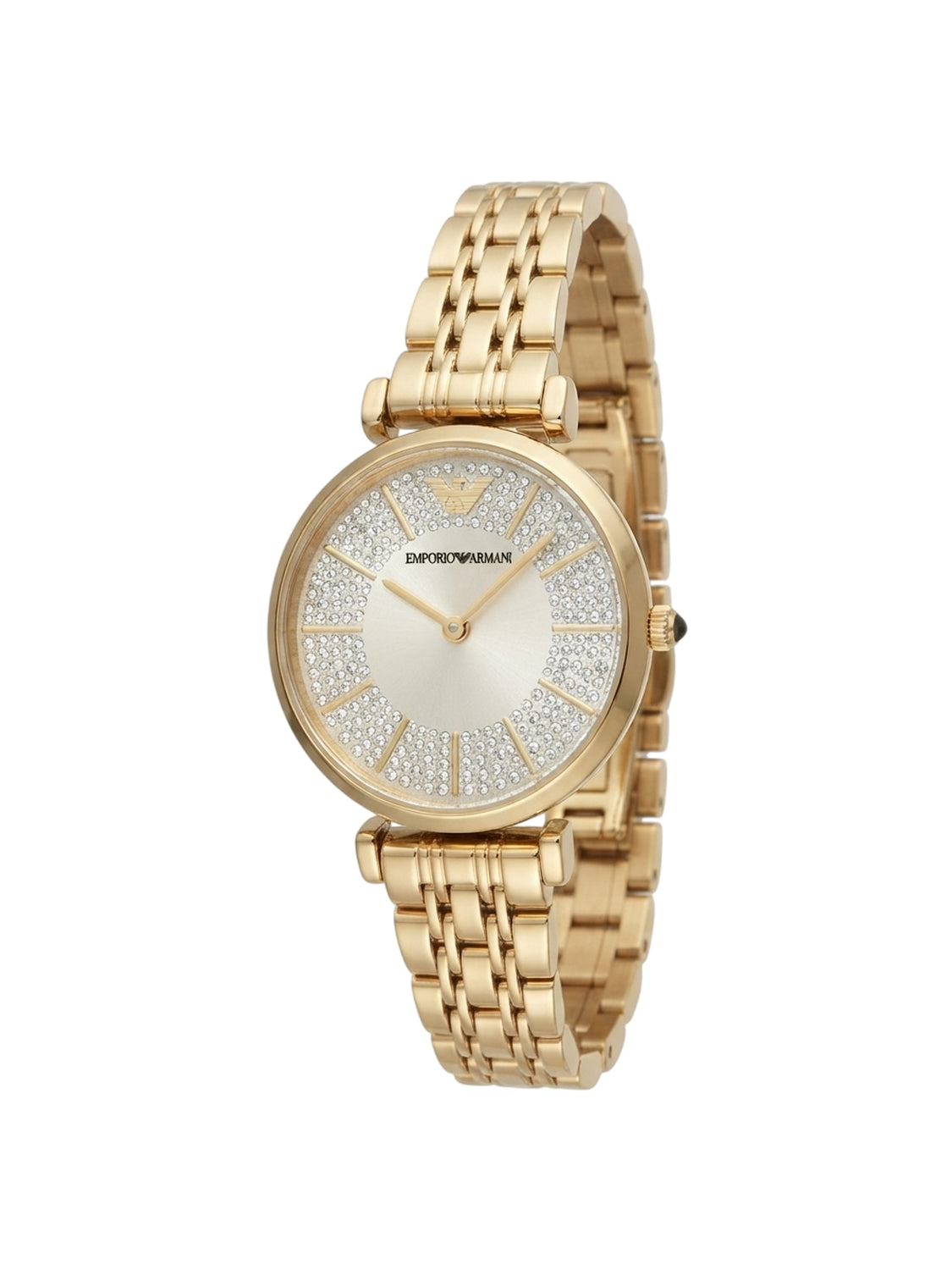 AR11608 Emporio Armani Gianni T-Bar Damenuhr Gold mit Kristall-Zifferblatt