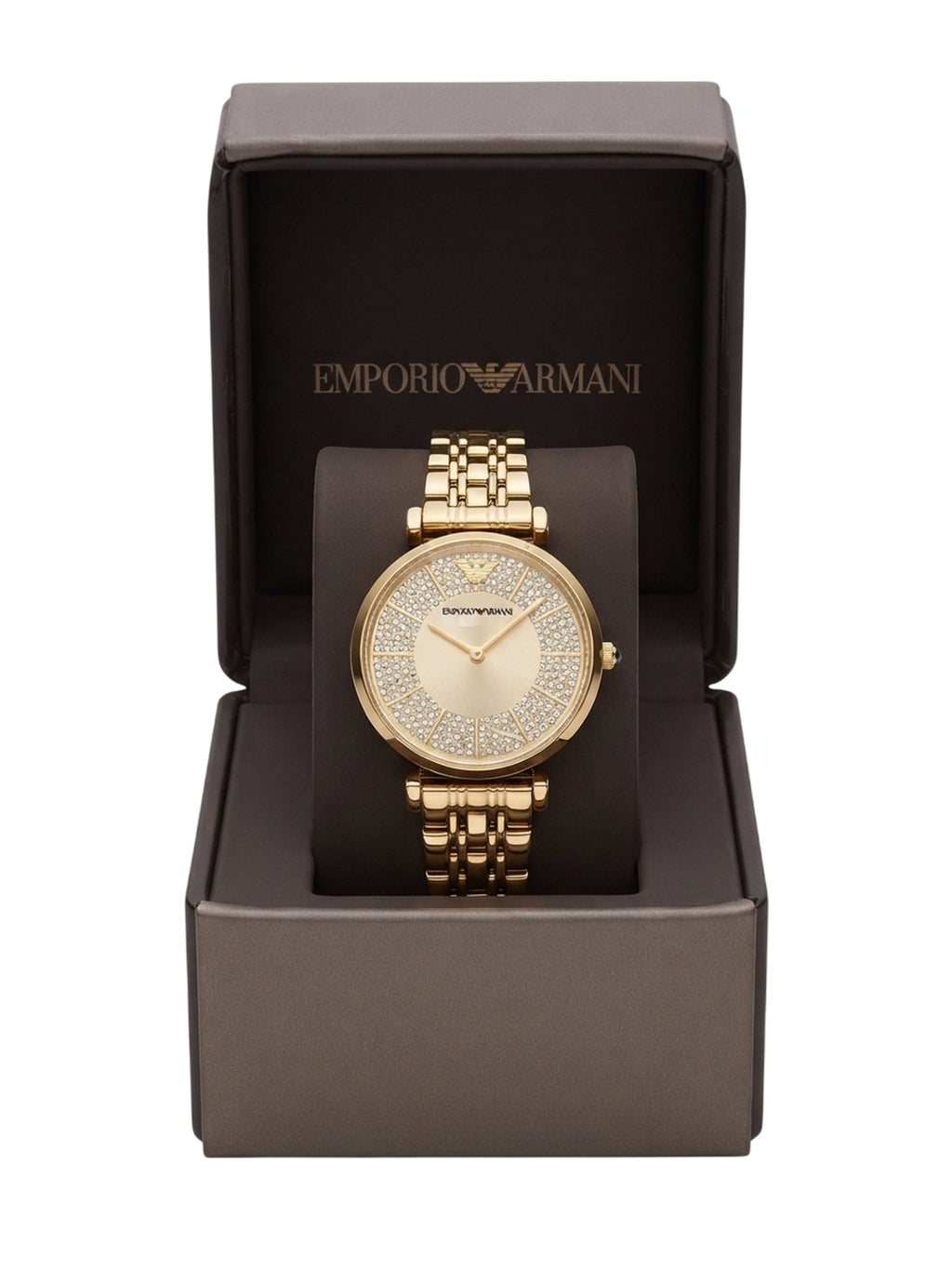 AR11608 Emporio Armani Gianni T-Bar Damenuhr Gold mit Kristall-Zifferblatt