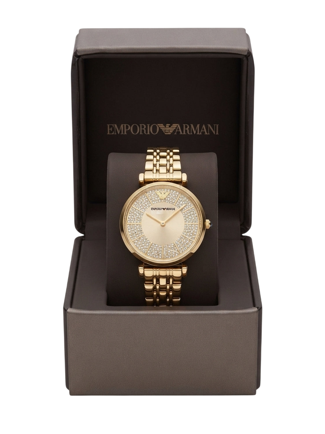 AR11608 Emporio Armani Gianni T-Bar Damenuhr Gold mit Kristall-Zifferblatt