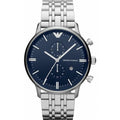 Emporio Armani Sport Chronograph Herren silber blau