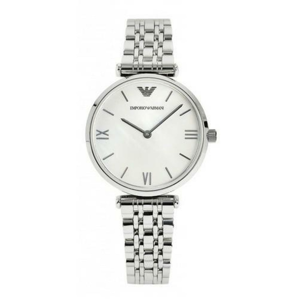 Emporio Armani Classic Uhr Damen silber Edelstahl