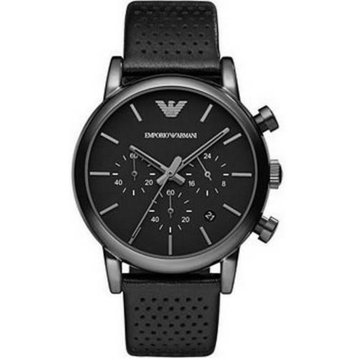 Emporio Armani Luigi Chronograph Herren schwarz