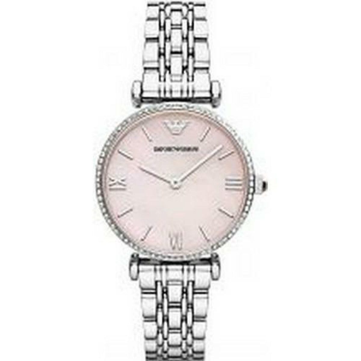 Emporio Armani Gianni T Bar Damenuhr silber rosa