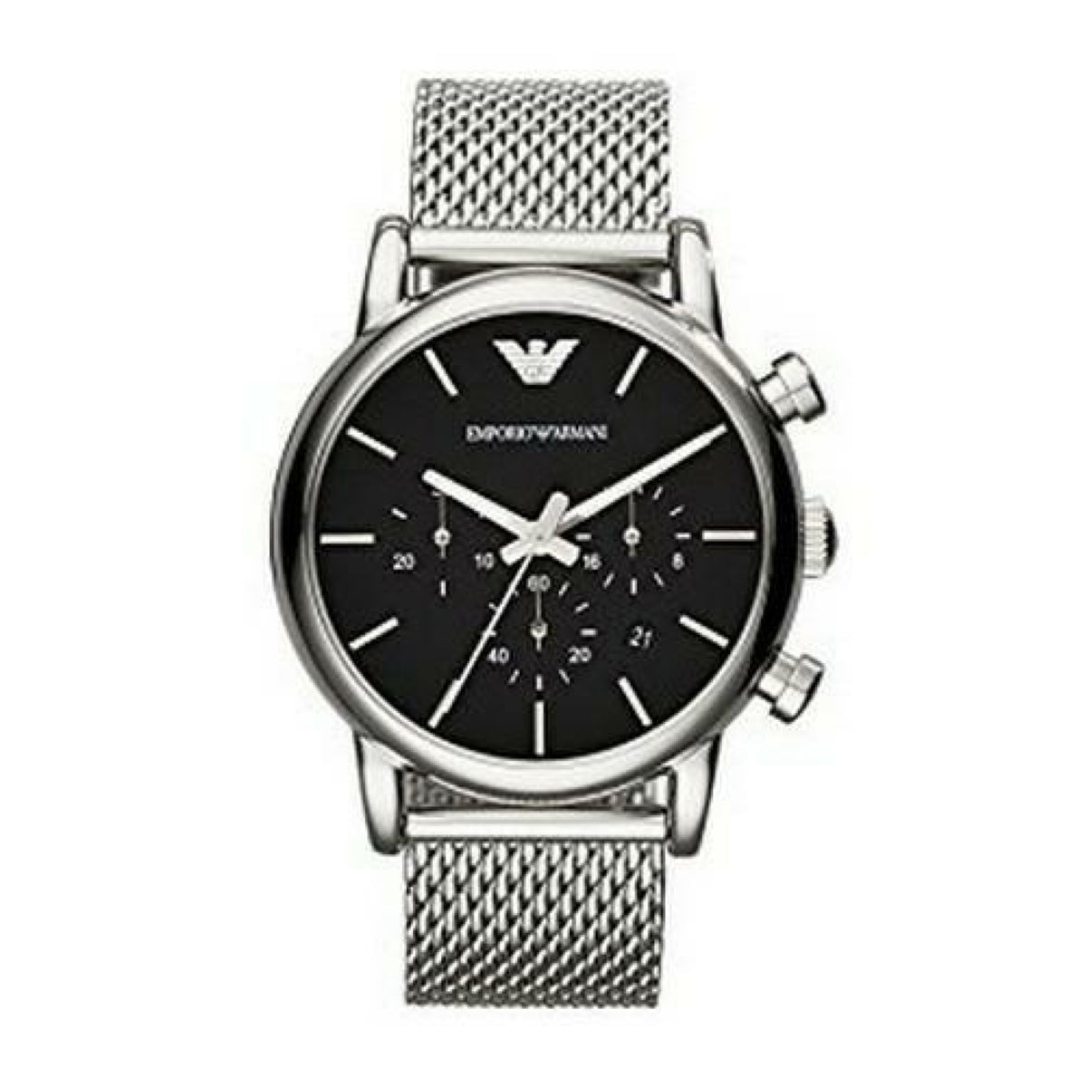 Emporio Armani Luigi Chronograph Herren silber schwarz