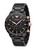 Emporio Armani Mario Chronograph Herrenuhr Schwarz AR70002