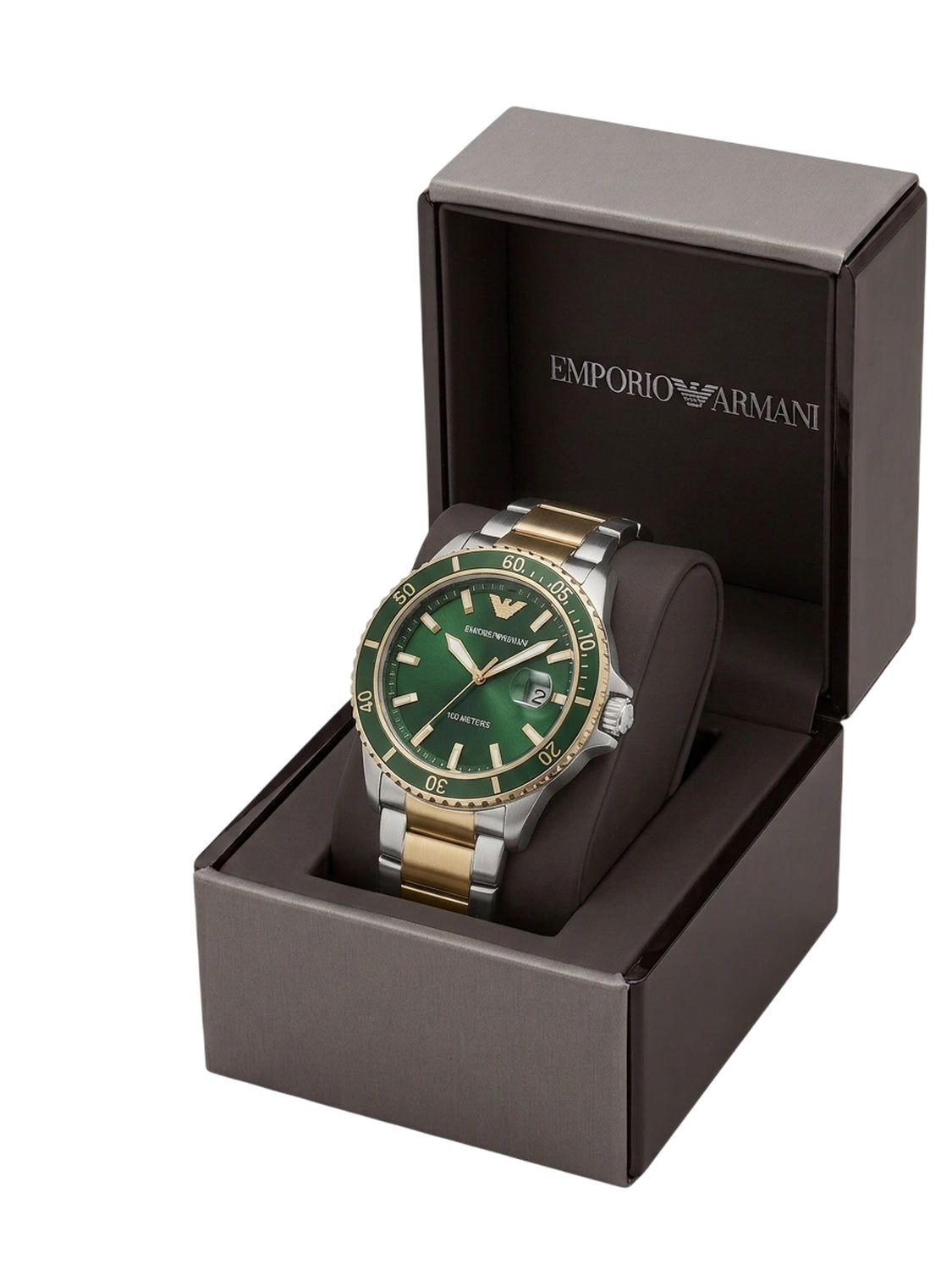 AR80063 Emporio Armani Diver Herrenuhr Quarz Bicolor