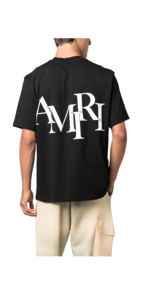 Amiri Logo Print T-Shirt Schwarz Herren
