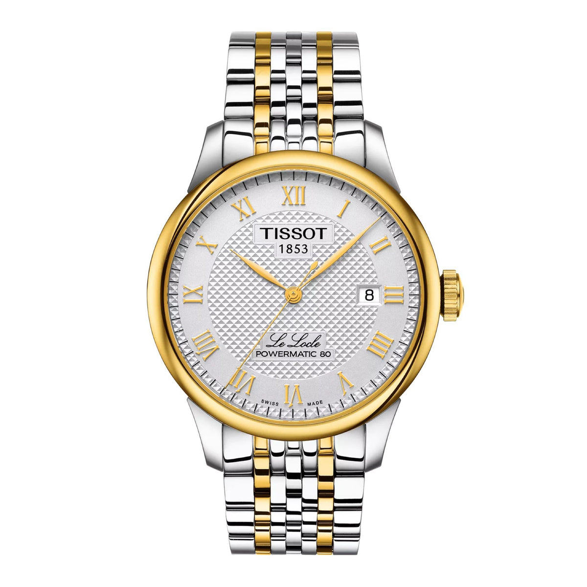 Tissot Le Locle Powermatic 80 Herrenuhr silber gold Edelstahl