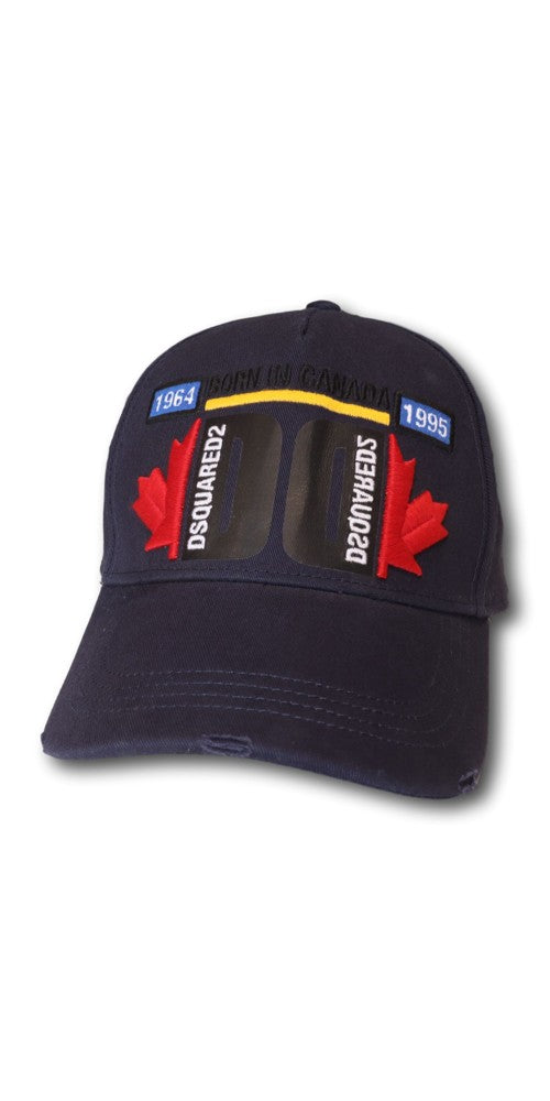 Dsquared2 Baseball Cap Born In Canada Stickerei Blau Unisex