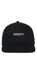 Dsquared2 Baseball Cap schwarz Weiße Sweat and Tears  Stickerei Unisex