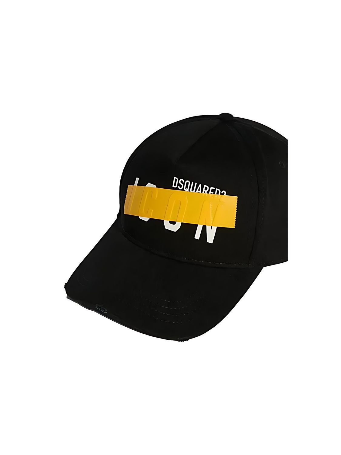 Dsquared2 Icon Baseball Cap aus Baumwolle Schwarz Gelb