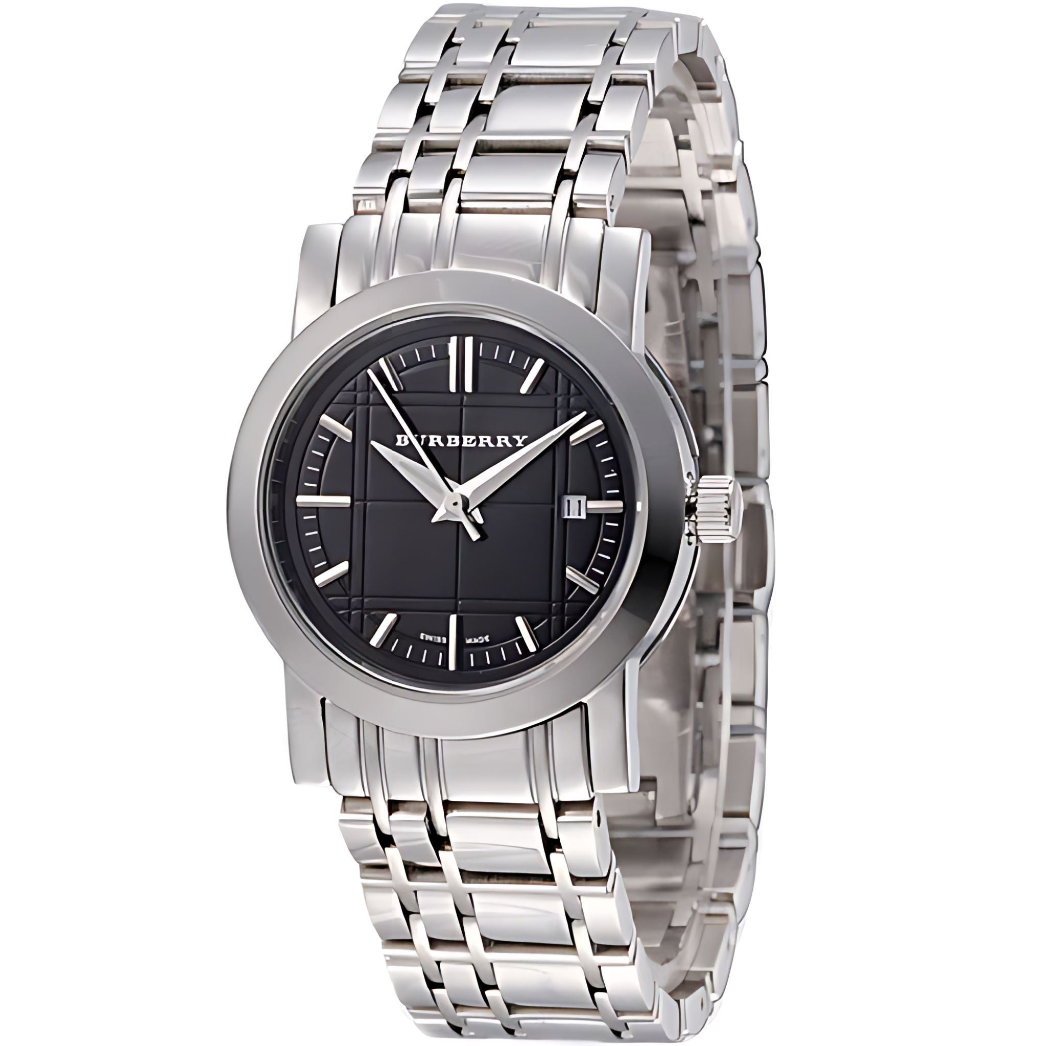 Burberry Heritage Damenuhr silber schwarz