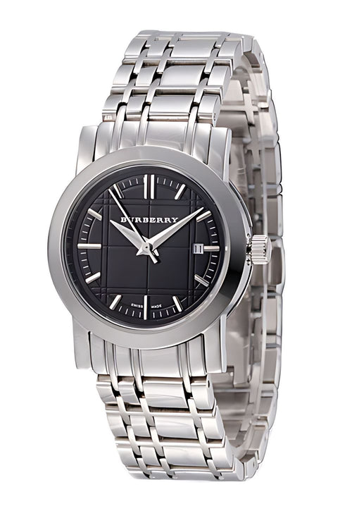 Burberry Heritage Damenuhr silber schwarz