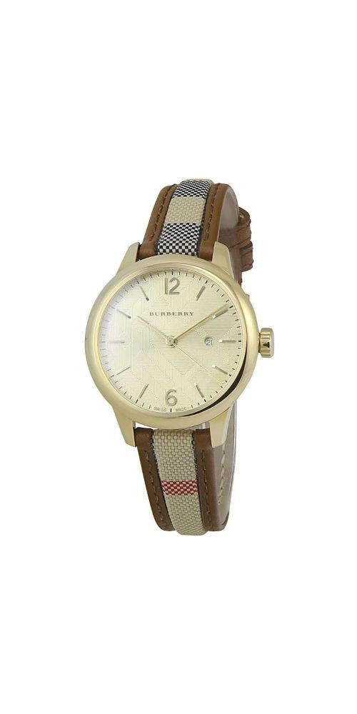 Burberry The Classic Damenuhr gold Lederarmband