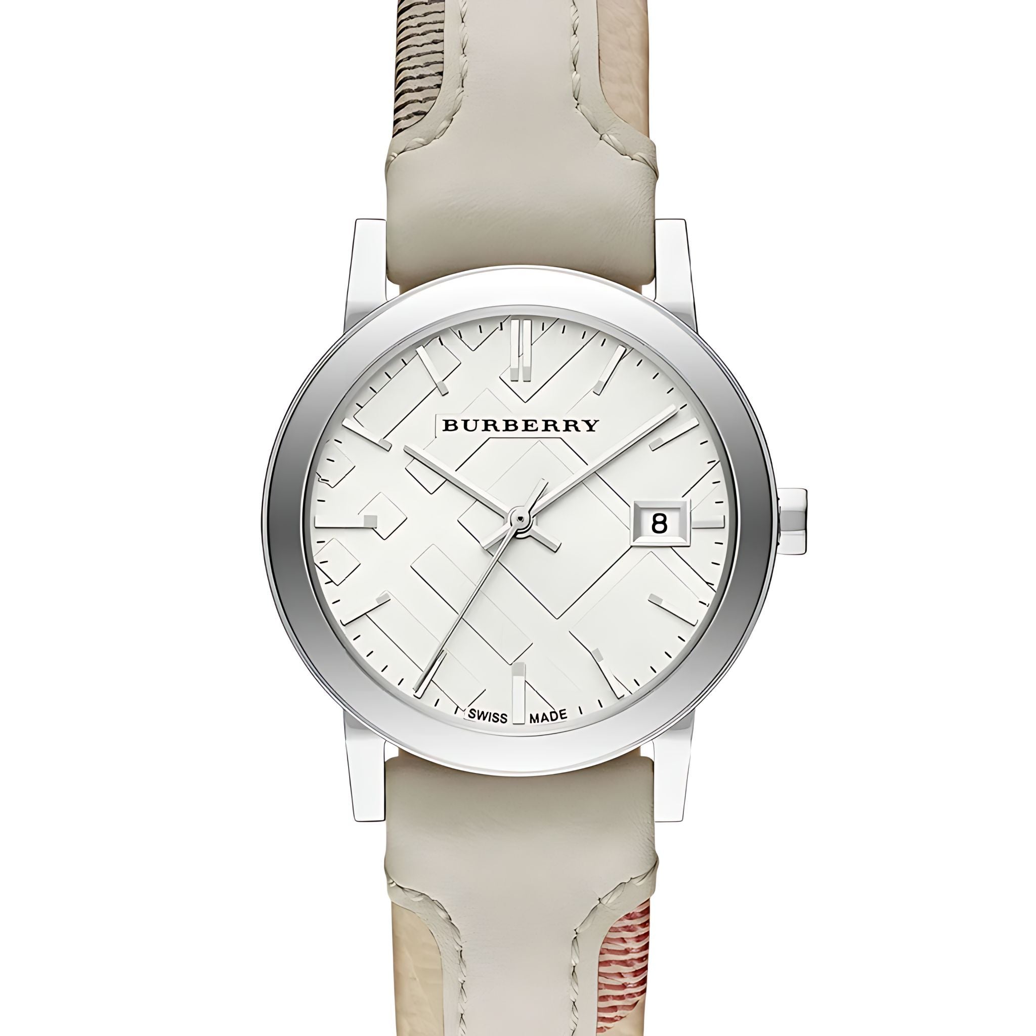 Burberry The City Damenuhr silber beige