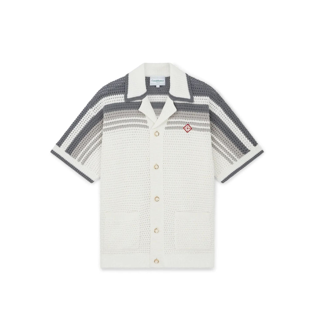 Casablanca Tennis Crochet Baumwoll Shirt Herren