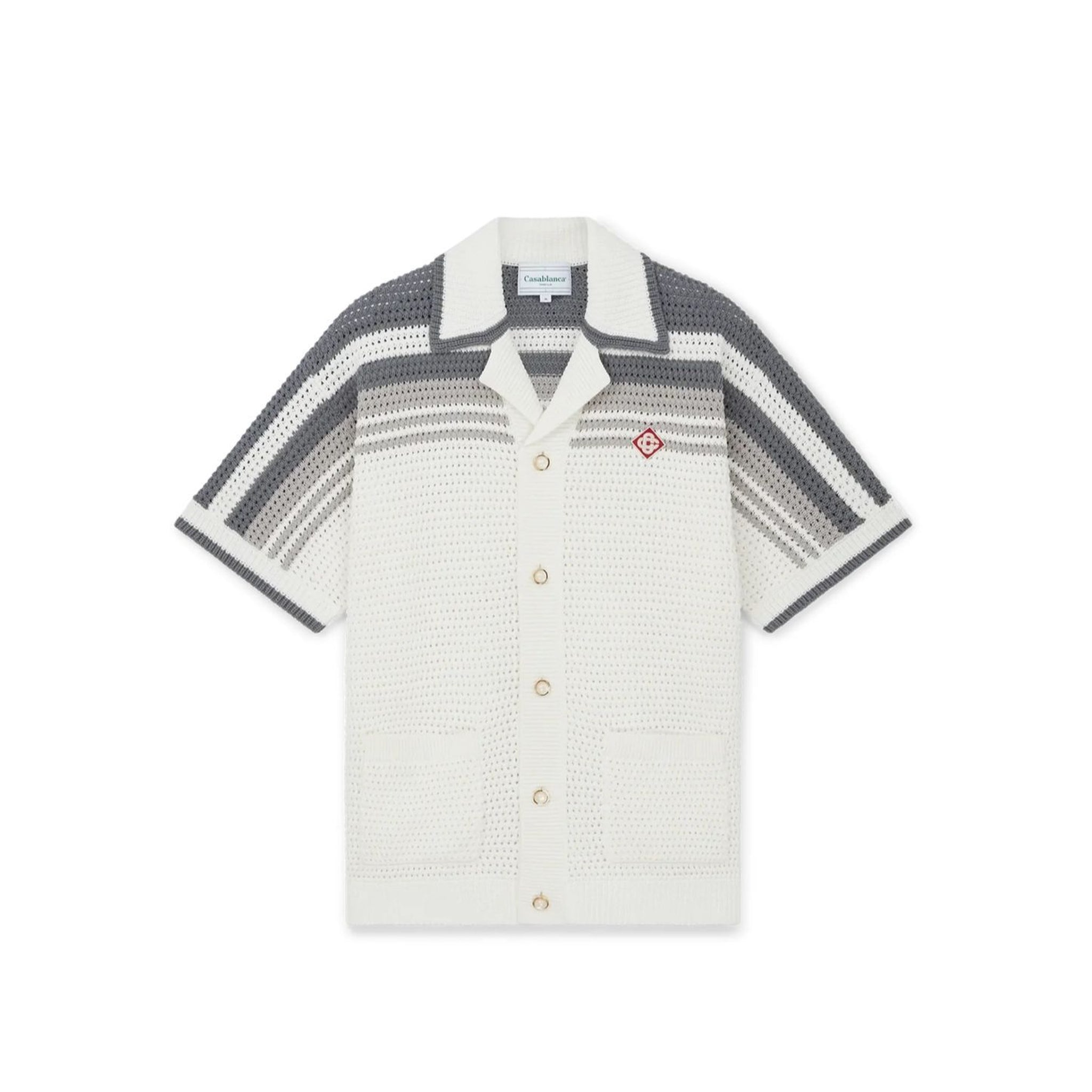 Casablanca Tennis Crochet Baumwoll Shirt Herren