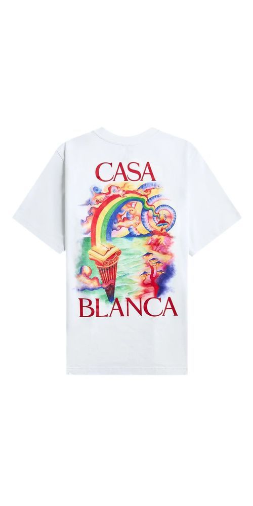 Casablanca T-Shirt mit Rückenprint Herren weiß