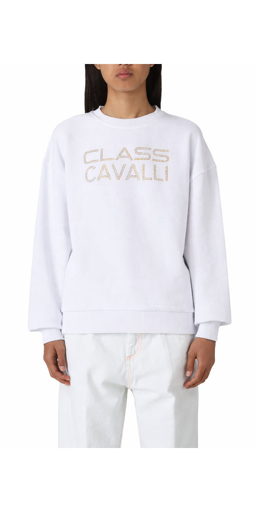 Cavalli Class Sweatshirt in Weiß